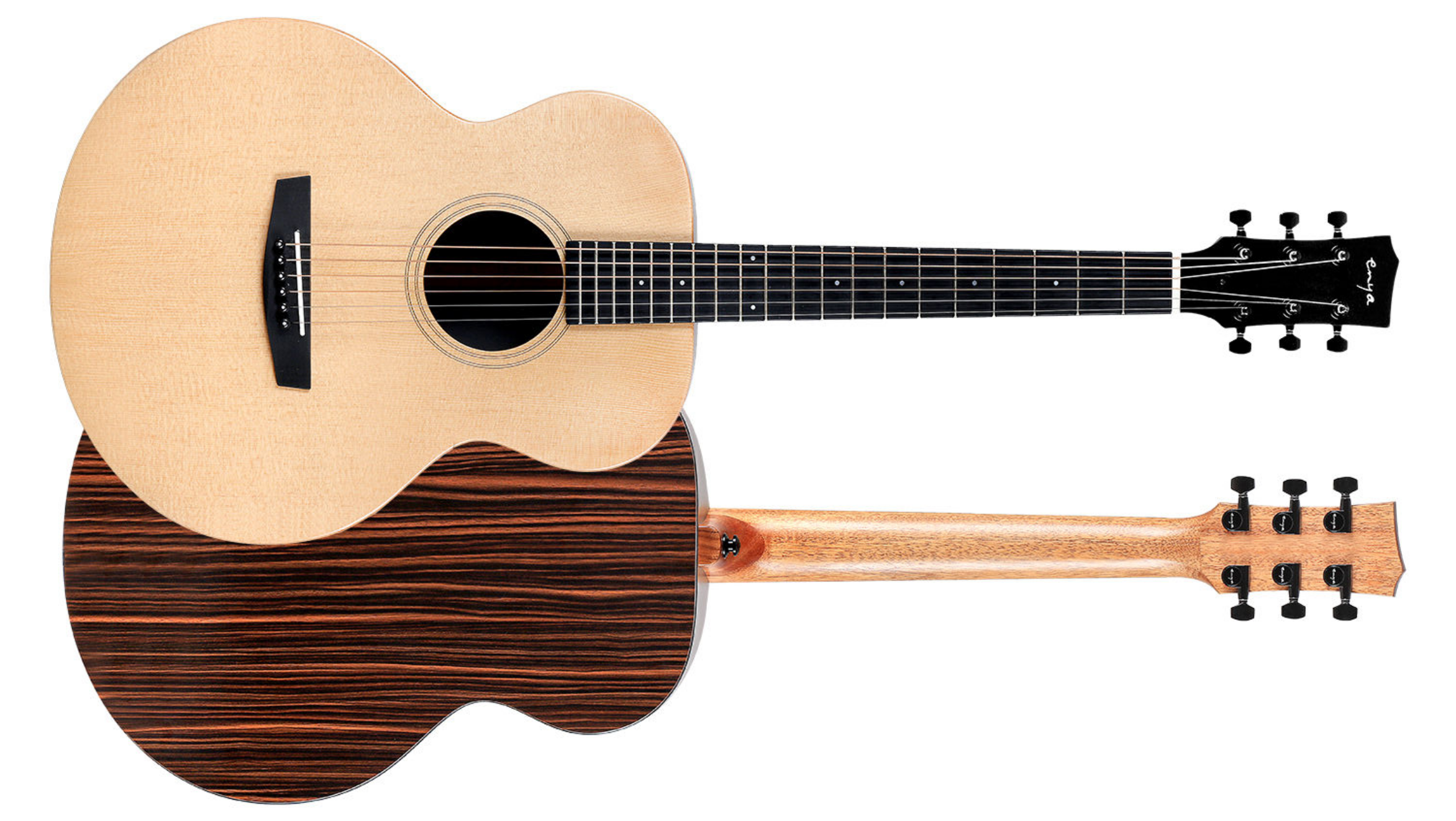 Enya X1-Pro Spruce Acoustic Guitar front and back