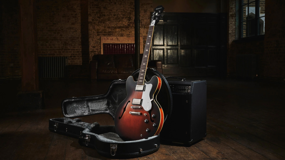 Epiphone Bonehead Riviera Dark Tobacco Sunburst-Mooloolaba Music