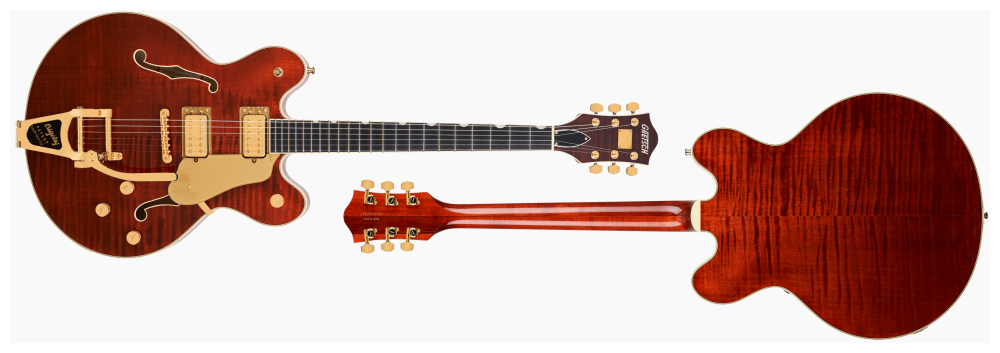 Gretsch Broadkaster LX Figured Centreblock Bourbon Stain Mooloolaba Music