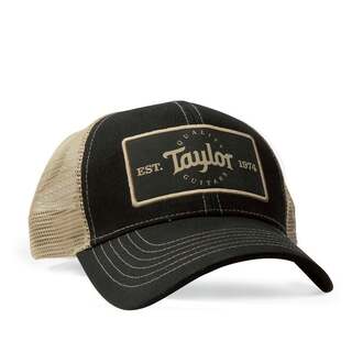 Taylor Trucker Cap - Black / Khaki - Taylor Patch