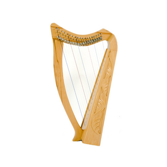 Paytons 19 string Pixie Harp. Carved beechwood frame with birch soundboard.