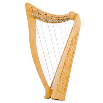 Paytons Heather Harp - 22 String Carved with Bag