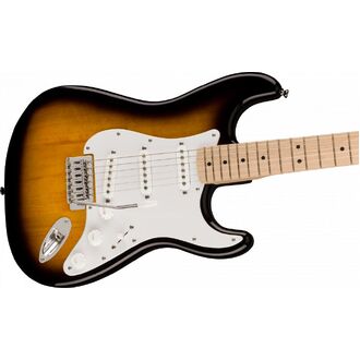Squier Sonic Stratocaster, Maple Fingerboard, White Pickguard, 2-color Sunburst