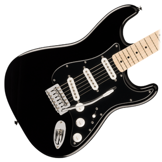 Squier Limited Edition FSR Squier Sonic Stratocaster, Maple Fingerboard - Black
