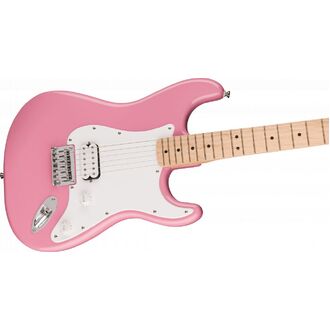 Squier Sonic Stratocaster Ht H, Maple Fingerboard, White Pickguard, Flash Pink