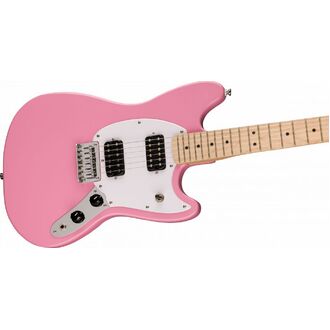 Squier Sonic Mustang Hh, Maple Fingerboard, White Pickguard, Flash Pink