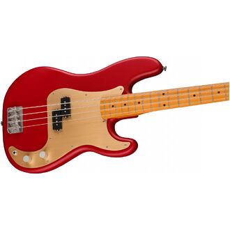 Squier 40th Anniversary Dakota Red Precision Bass, Vintage Edition, Maple Fingerboard, Gold Anodized Pickguard,