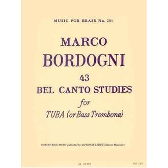 Bordogni - 43 Bel Canto Studies Tuba Or Bass Trombone