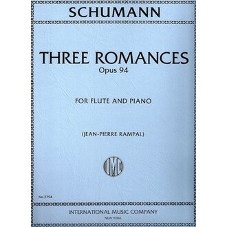 Schumann - Three Romances Op 94 Flute/Piano