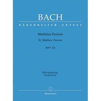 Bach St Matthew Passion Vocal Score