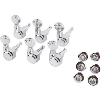 Fender Locking Tuners With Vintage-Style Buttons Polished Chrome (6)
