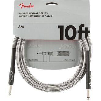 Fender Professional Series Instrument Cable, 10', White Tweed