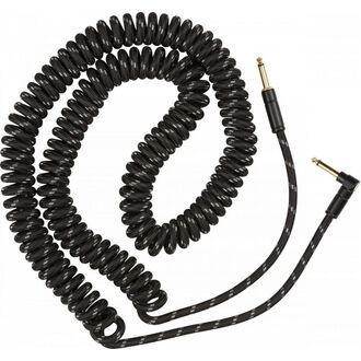 Fender Deluxe Coil Cable, 30', Black Tweed