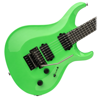 PRS Tekton "Floyd" Electric Guitar, black satin neck - Neon Green
