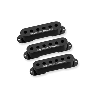 Seymour Duncan Strat Cover Set Black With Logo
