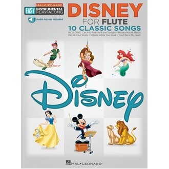 Disney For Flute Easy Play-Along Bk/Online Audio