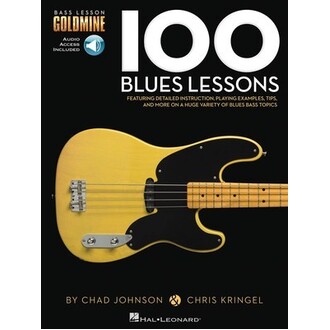 100 Blues Lessons Bass Guitar Bk/Online Audio
