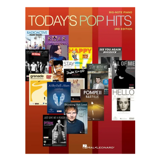 Todays Pop Hits Big Note Piano 3rd Edition