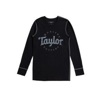 Taylor Men'S Ls Thermal- Aged Logo- Black-S Black/Grey