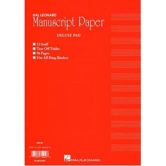 Hal Leonard Manuscript Paper Deluxe Pad 96pp 12 Stave