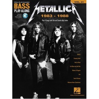 Metallica 1983-1988 Bass Play-Along Vol 21 Bk/Online Audio