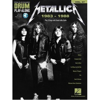 Metallica 1983-1988 Drum Play-Along Vol 47 Bk/Online Audio