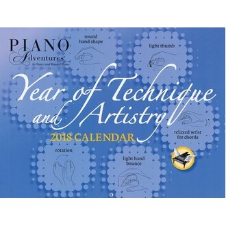 Piano Adventures Year Of Technique and Artistry 2018 Calendar