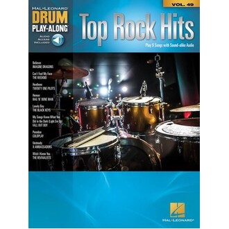 Top Rock Hits Drum Playalong V49 Bk/ola