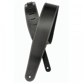 Planet Waves Classic Leather Guitar Strap with Contrast Stitch, Black