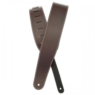 Planet Waves Classic Leather Guitar Strap with Contrast Stitch, Brown