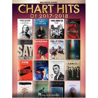 Chart Hits Of 2017-2018 Big-Note Piano