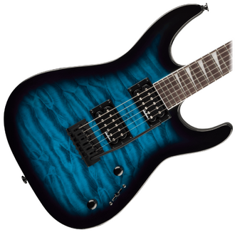 Jackson JS Series Dinky JS20 DKQ 2PT, Amaranth Fingerboard - Transparent Blue Burst 