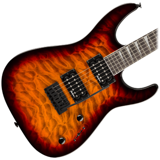Jackson JS Series Dinky JS20 DKQ 2PT, Amaranth Fingerboard - Transparent Tobacco Burst
