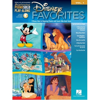 Disney Favorites Beg Piano Play Along Bk/cd V1
