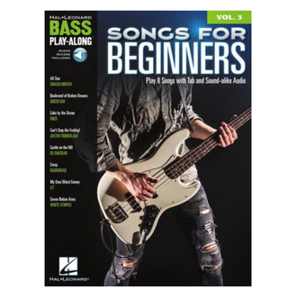 Hal Leonard Songs For Beginners Bass Playalong Volume 3
