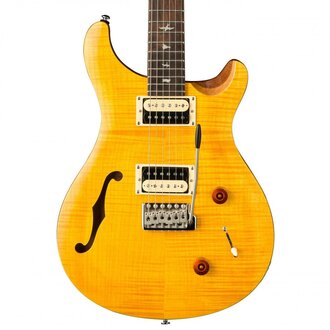 PRS SE Custom 22 Semi Hollow Santana Yellow Electric Guitar with Bag