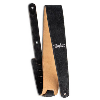 Taylor Strap - Embroidered Suede- Black- 2.5"