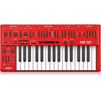 Behringer MS-101-RD 32-Key Analog Synthesizer Red