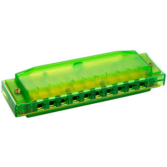 Hohner 5253 Kids Clearly Colourful Translucent Harmonica In Green