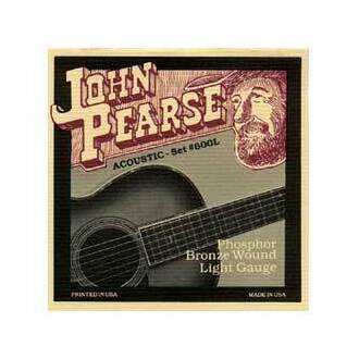 John Pearse Phosphor Bronze Wound Acoustic Guitar String Set Light 012-053