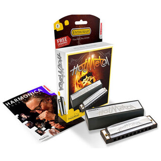 Hohner 572Ax Enthusiast Series Hot Metal Harmonica In The Key Of A