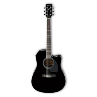 Ibanez PF15ECE BK Acoustic/Electric Guitar In Black