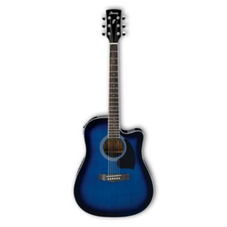 Ibanez PF15ECE TBS Acoustic/Electric Guitar In Transparent Blue Sunburst
