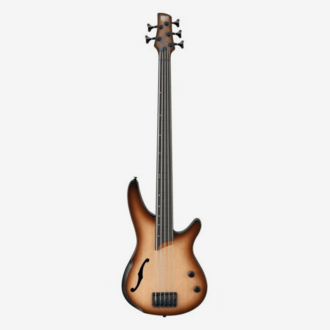 Ibanez SRH505F NNF 5-String Fretless Bass Guitar - Natural Browned Burst Flat