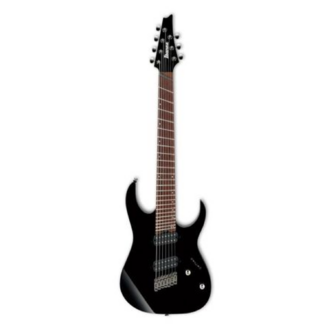 Ibanez RGMS7 BK 7 String Guitar Black Multi-Scale