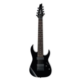 Ibanez RGMS8 BK 8-String Guitar Black Multi-Scale