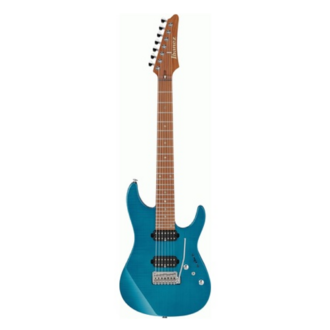Ibanez MM7 TAB Martin Miller Electric Guitar Transparent Aqua Blue W/Case