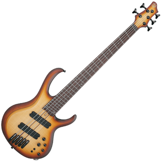 Ibanez BTB705LMNNF Multi Scale 5 String Bass, Natural Browned Burst Flat