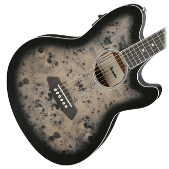 Ibanez TCY10PA-BKB Acoustic-Electric Guitar - Transparent Brown Black Burst