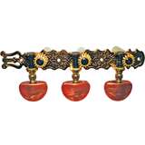 DR Parts 613 Classical Machine Heads 3-a-Side 35mm Gold & Amber